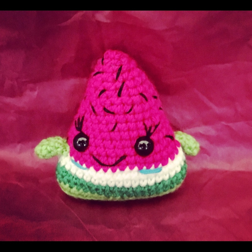 Watermelon Slice Crocheted Stuffed Toy/Amigurumi